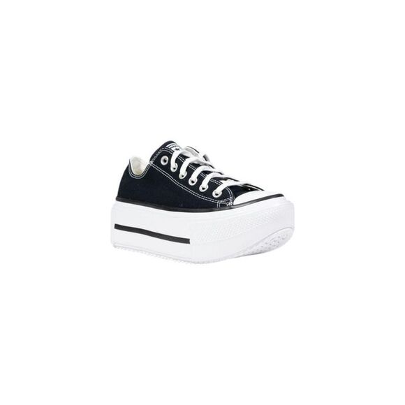 Converse Fabric Platform Sneakers Women Black and White - Picture 2 of 5